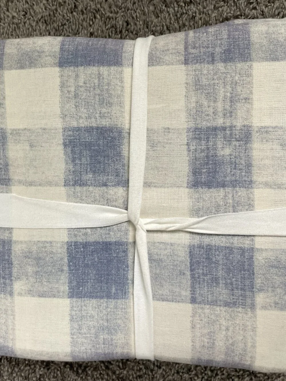 NWT Pottery Barn Rhett Check Duvet Cover in blue - Full/Queen